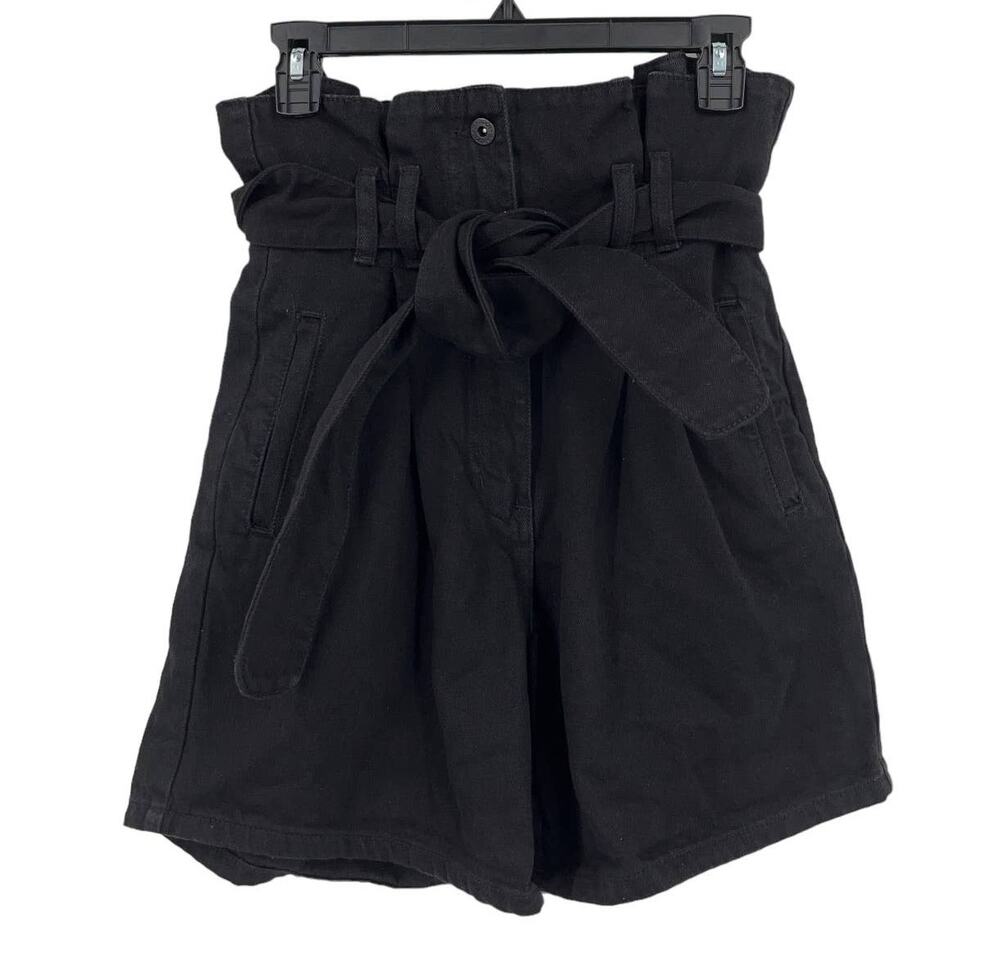Bardot shorts Paperbag Waist denim black size 26